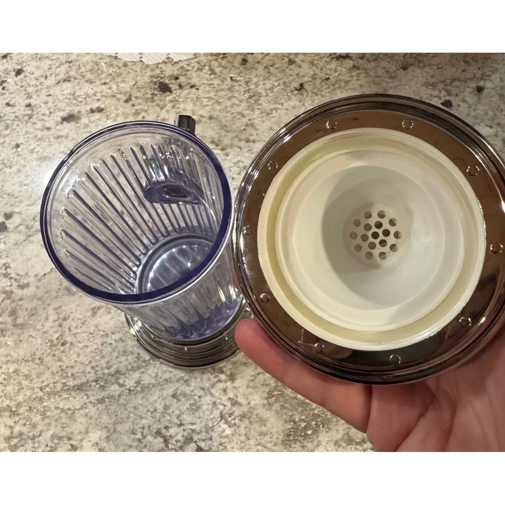 Vintage Style Fire Hydrant Cocktail Shaker Clear Ribbed Chrome Novelty Barware